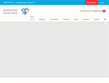 Tablet Screenshot of diamondcoatings.com